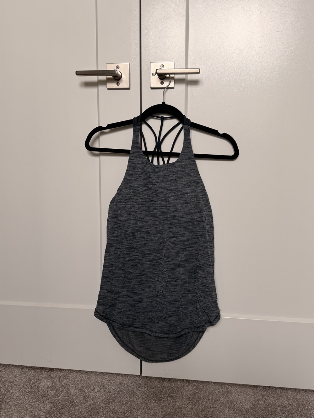 lululemon athletica Heathered Dark Charcoal Strappy-Back Tank